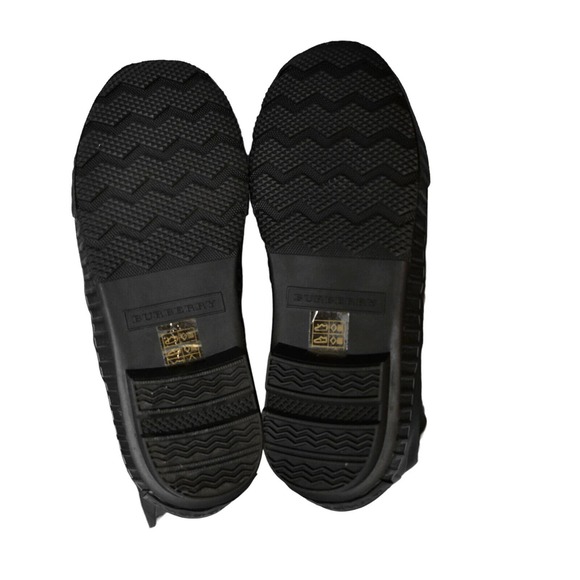 F0 NEW BURBERRY LONDON Plaid Check Drawstring Cuff Tall Rain Boots Size 35 $611 - Picture 8 of 9